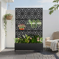 Iron Art Black Planter Box with Climbing Frame (Star 01) 183*120*40cm Thickness 6mm