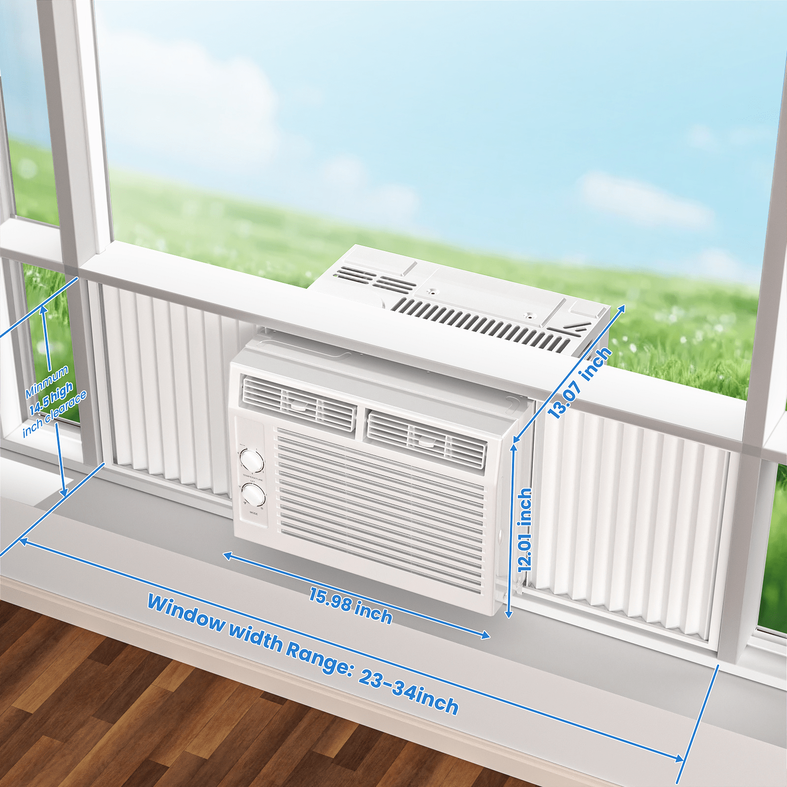 3-in-1 Window Air Conditioner (5,000/10,000 BTU) – Fast Cooling & Dehumidifier with 24H Timer