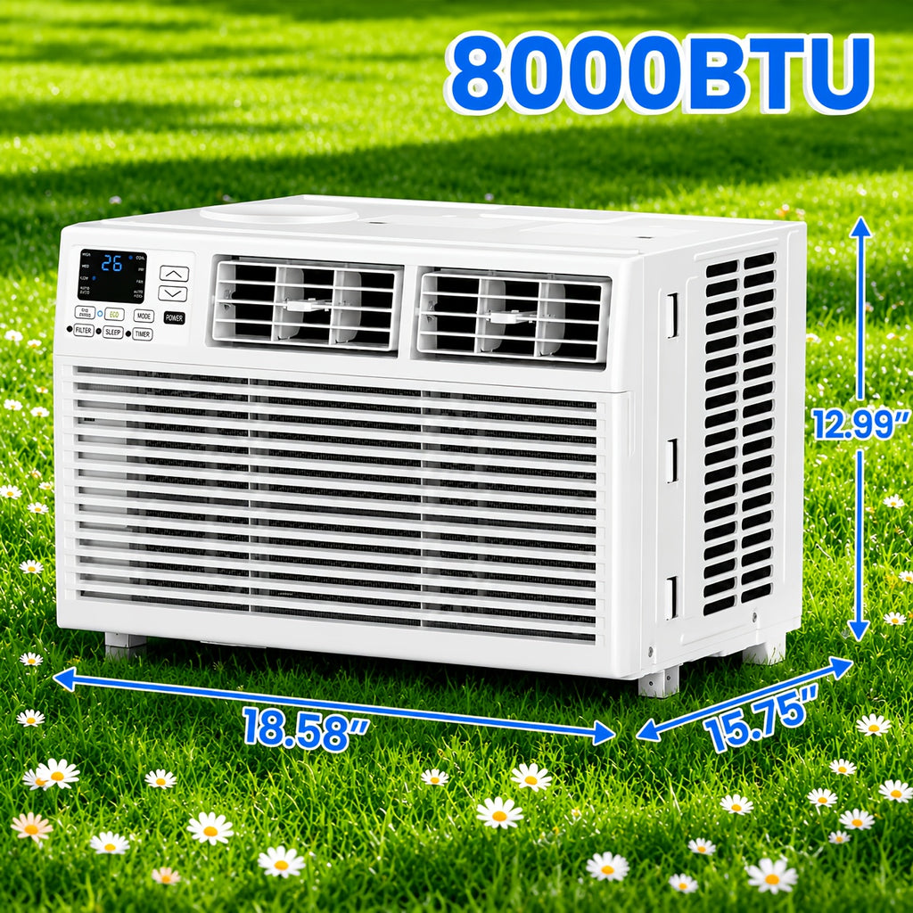 3-in-1 Window Air Conditioner (5,000/10,000 BTU) – Fast Cooling & Dehumidifier with 24H Timer