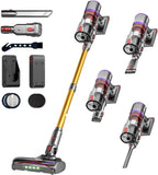 UNINELL HOME Cordless Vacuum Cleaner, 50000Pa 580W 70Mins Vacuum Cleaners for Home,Anti-Tangle Stick Vacuum Self-Standing, Handheld Vacuum Rechargeable for Pet Hair/Carpet/Floor,LED Display
