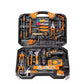 China Factory Household Tools 120 Pieces Portable Electric Drill Tool Set Woodworking Multifunctional Hardware Tool Cordless Set