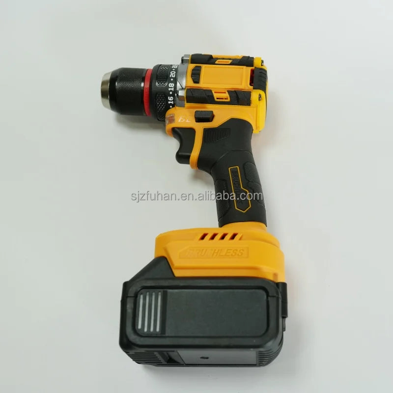 Cordless Power Drill Brushless Motor Keyless Chuck Rotary Hammer Drill Impact Drill for Wood Steel Metal-Versatile for Hardware