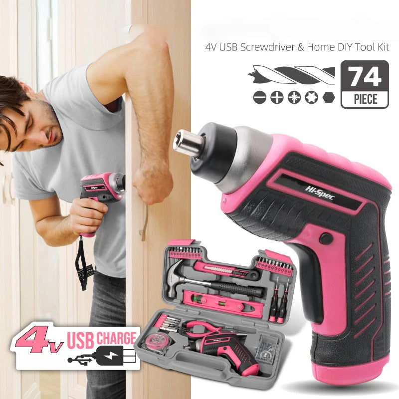 Multifunctional Household Tool Set Electric Drill Set Portable Lithium Drill Hardware Kit Repair Kit