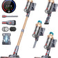 Cordless Vacuum Cleaner, 650W 55KPA 70 Mins Runtime Self-Standing Vacuum Cleaners for Home, Stick Vacuum with Charging Dock Station Removable Battery, Handheld Vacuum for Pet Hair/Carpet/Floor